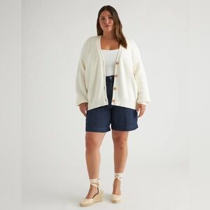 Quince 100% Organic Cotton Oversized Boyfriend Cardigan